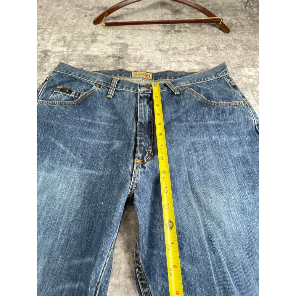 Wrangler Mens 36x30 20x Relaxed Fit Work Jeans Medium Blue Denim